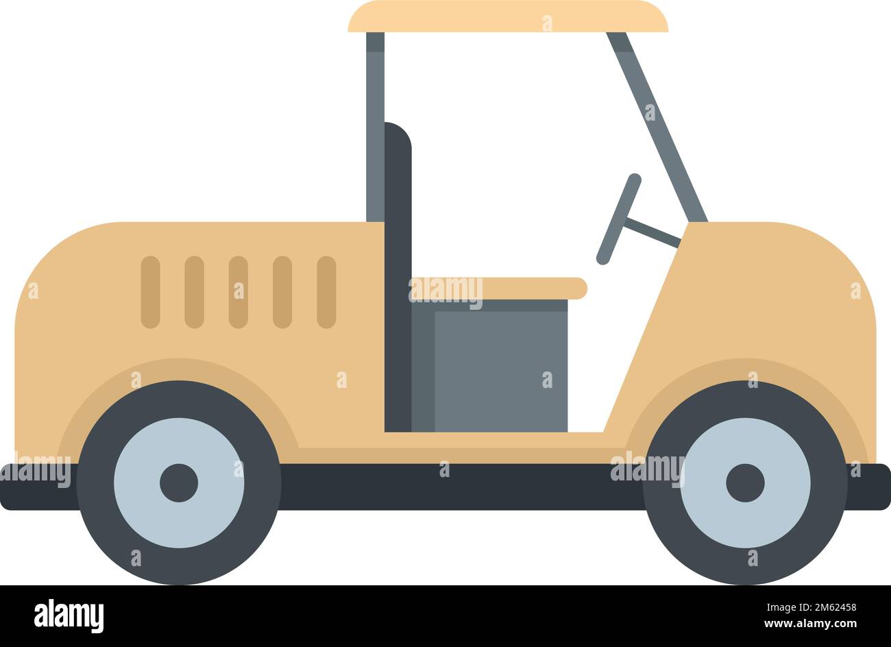 Golf cart machine icon. Flat illustration of Golf cart machine vector