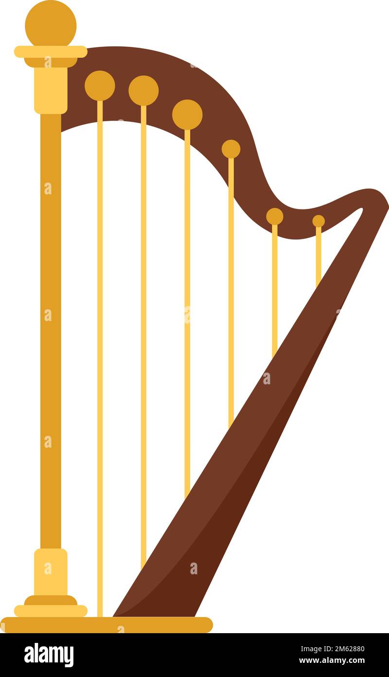Harp chord icon. Flat illustration of Harp chord vector icon for web