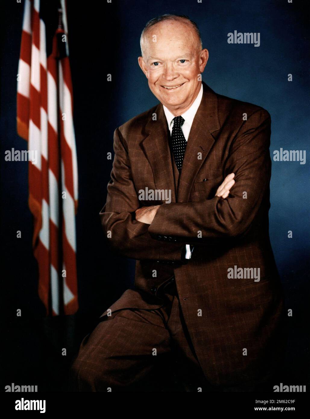 Dwight D Eisenhower official photo portrait July 1956 Stock Photo Alamy