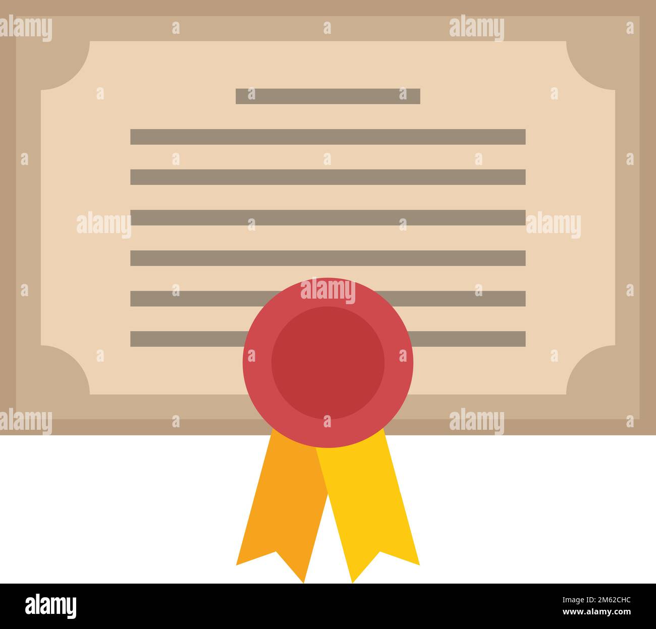 Quality diploma icon flat vector. Certificate qualification