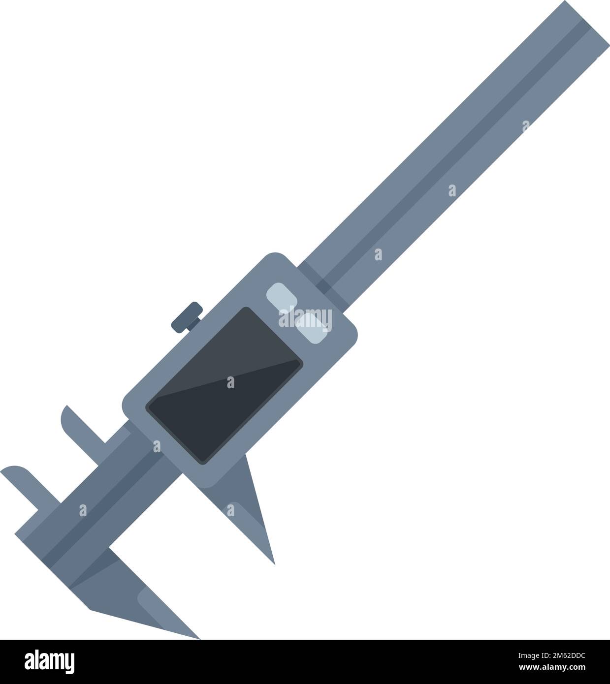 Digital caliper icon flat vector. Calliper vernier. Micrometer
