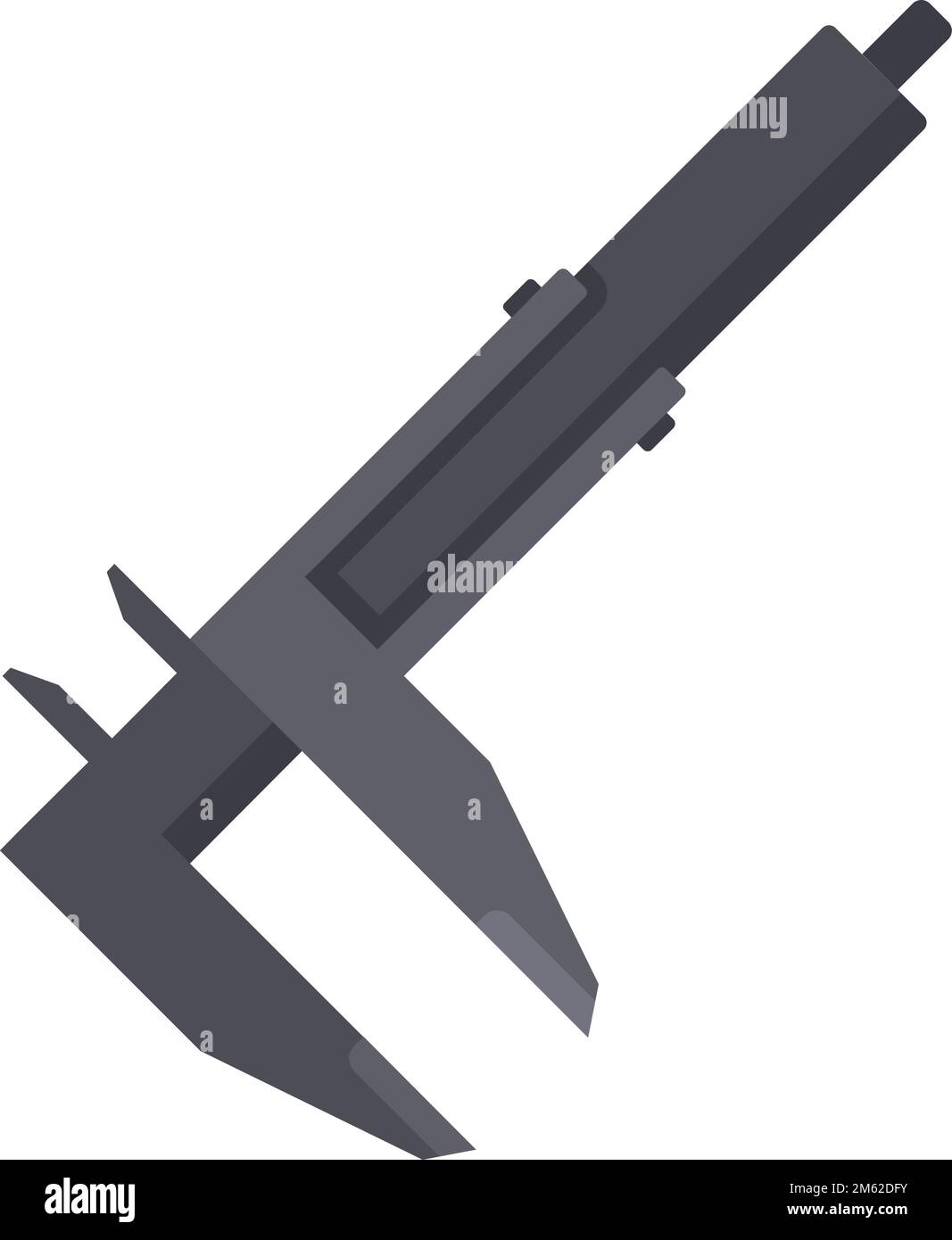 Caliper instrument icon flat vector. Micrometer tool. Scale calliper ...