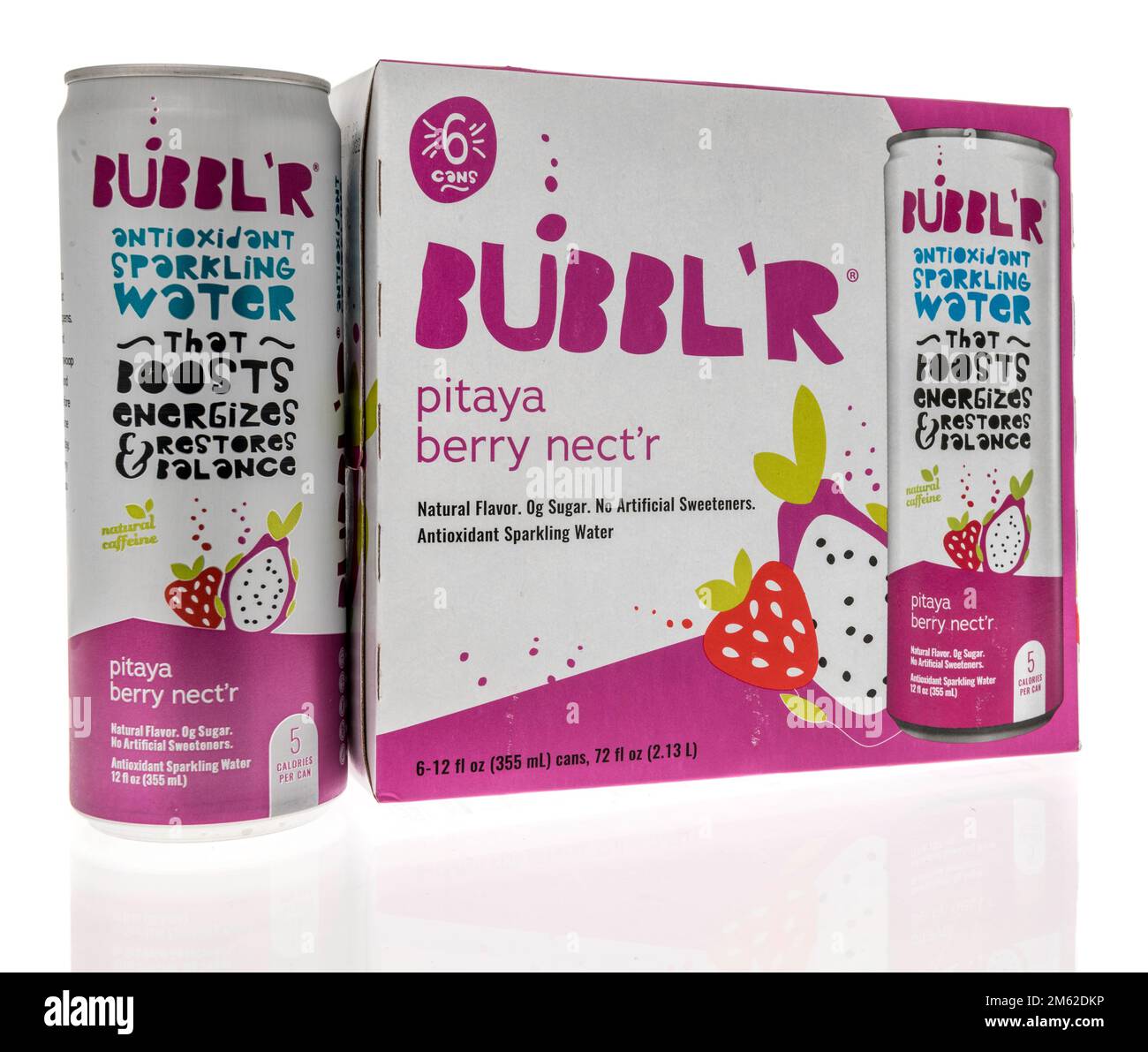 Winneconne Wi 28 November 2022 A Can Of Bubblr Pitaya Berry Breezr Sparkling Water On An 5175