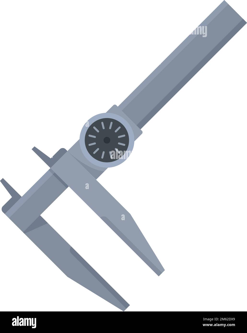 Slide caliper icon flat vector. Vernier micrometer. Calliper tool