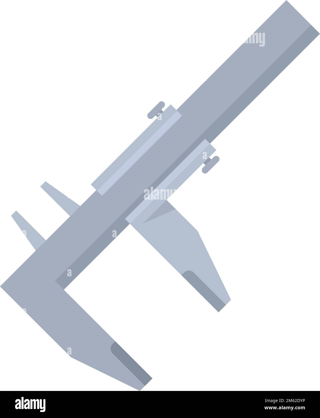 Engineering caliper icon flat vector. Calliper vernier. Micrometer tool ...