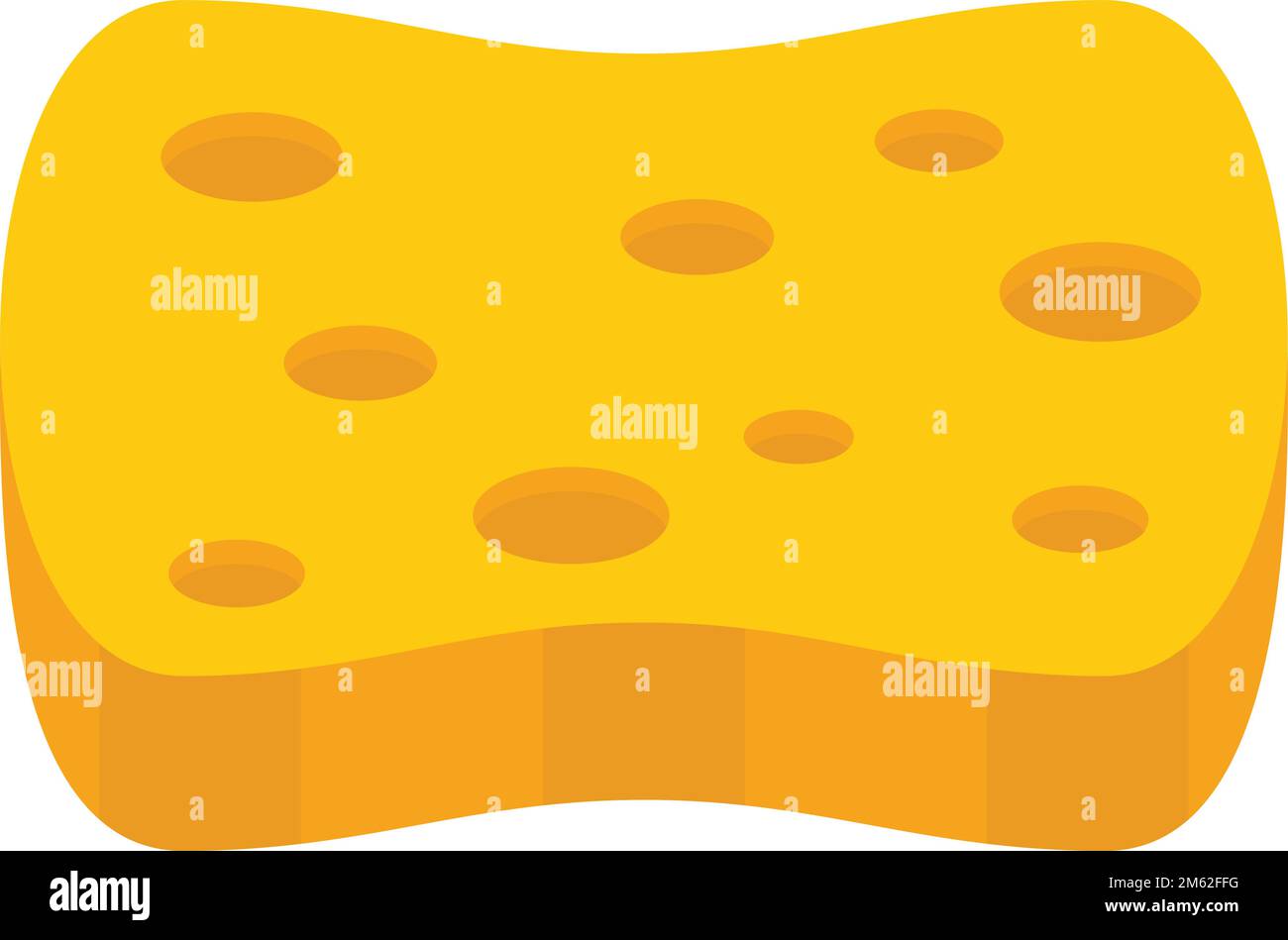 Bathroom sponge icon flat vector. Wash foam. Shower clean isolated ...