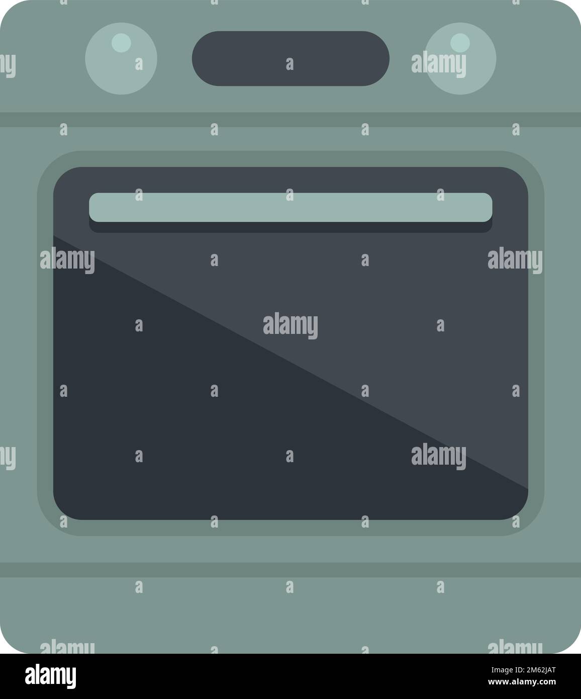 Electric convection oven icon flat vector. Kitchen stove. Gas