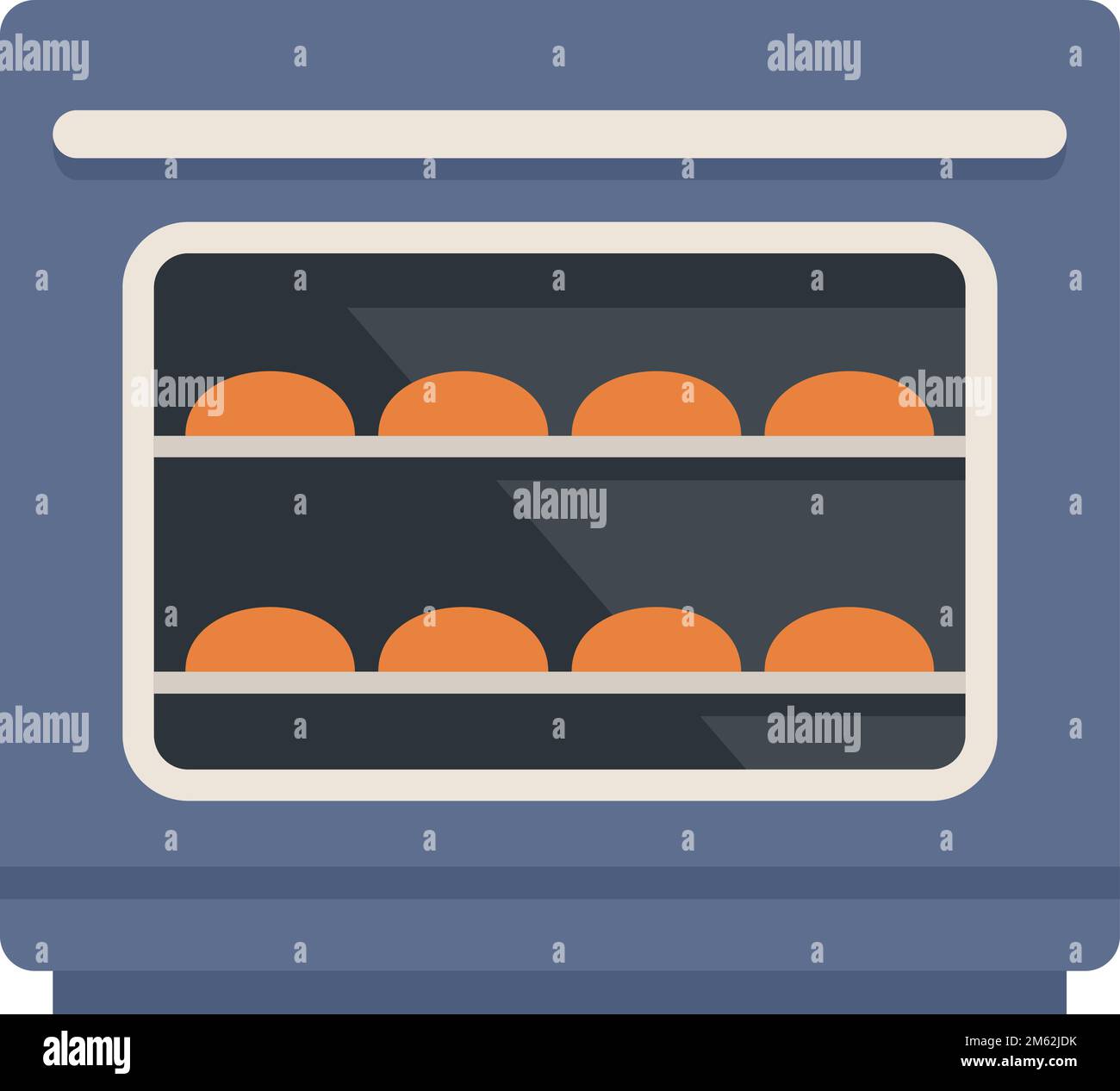 Baking convection oven icon flat vector. Cooking electric stove. Gas