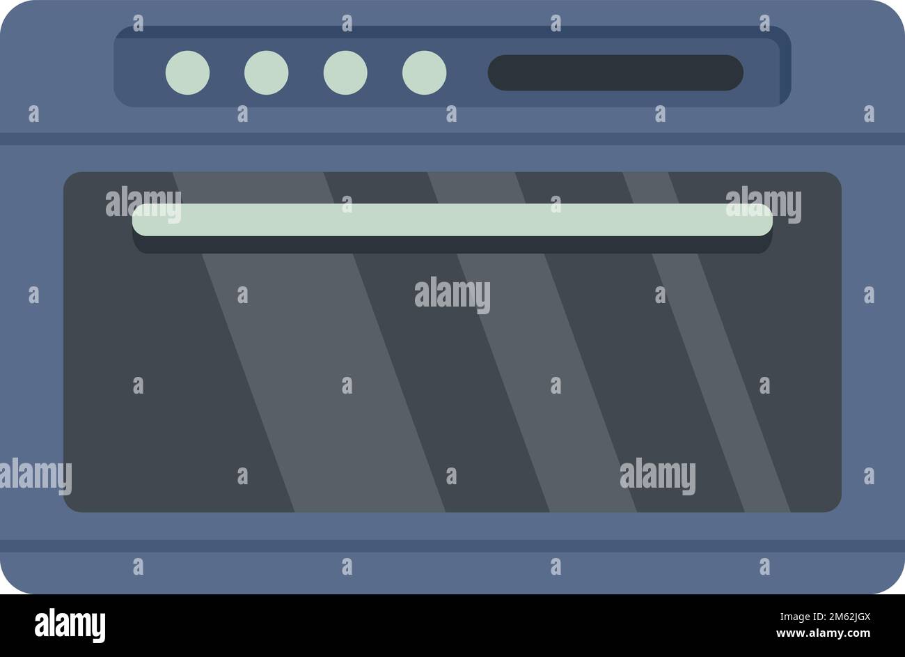 Gas convection oven icon flat vector. Electric grill stove. Fan