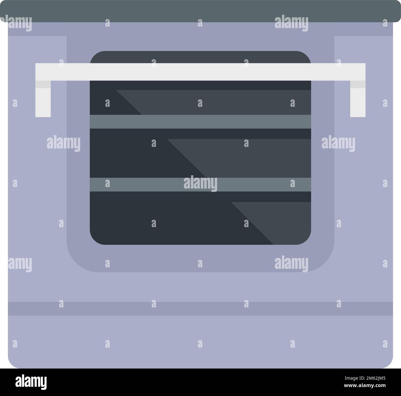 Temperature convection oven icon flat vector. Electric kitchen stove