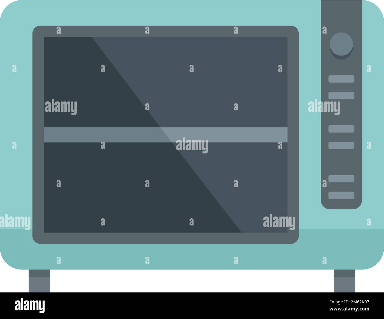 Convection oven timer icon flat vector. Cook stove. Electric kitchen