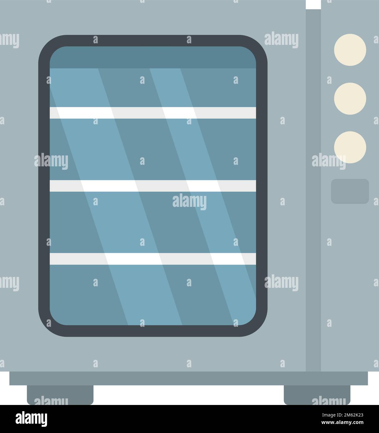 Oven convection technology icon flat vector. Gas fan stove. Cooking
