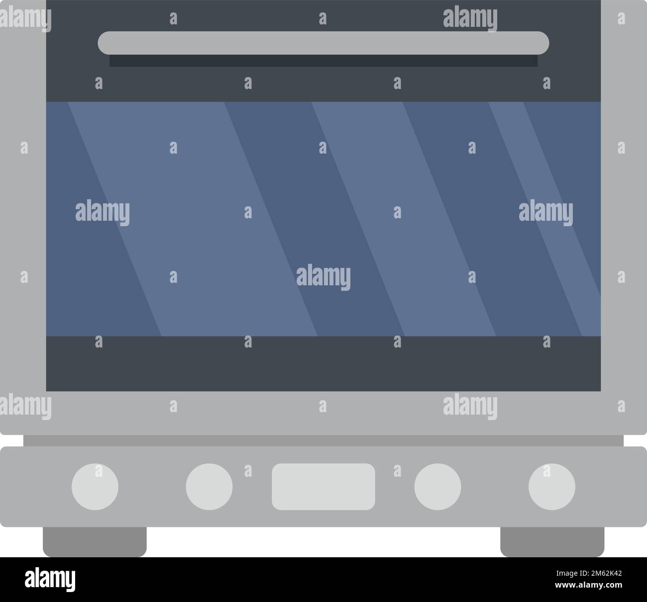 Modern oven icon flat vector. Electric convection stove. Gas fan oven