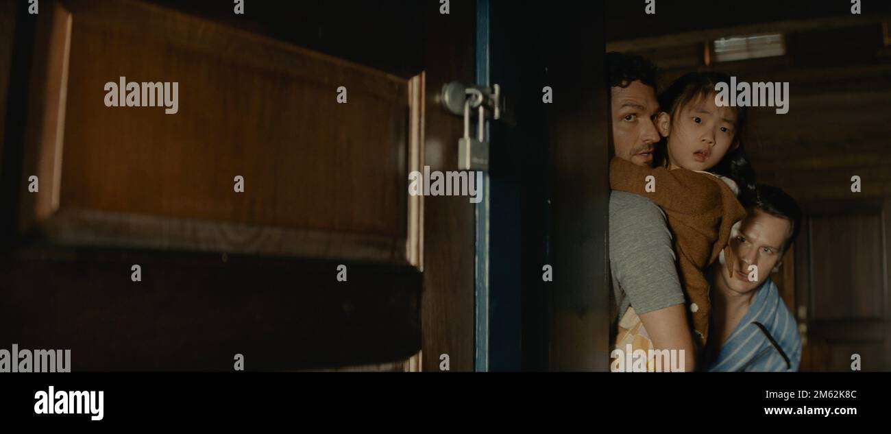 JONATHAN GROFF, BEN ALDRIDGE and KRISTEN CUI in KNOCK AT THE CABIN ...