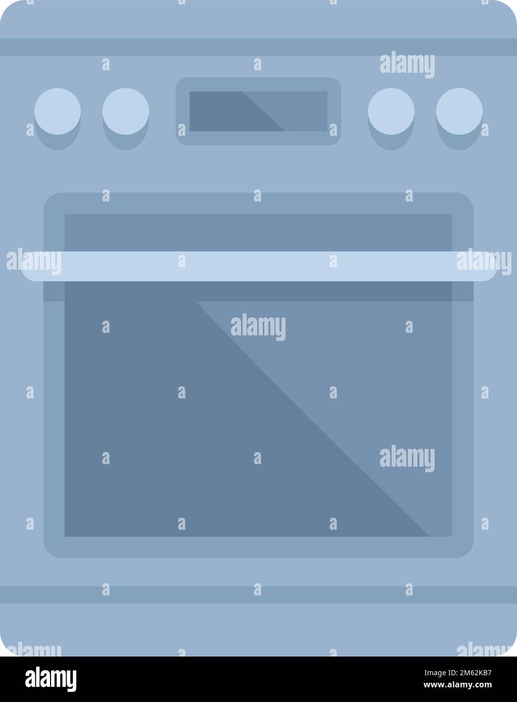 Hot oven icon flat vector. Electric convection stove. Grill oven