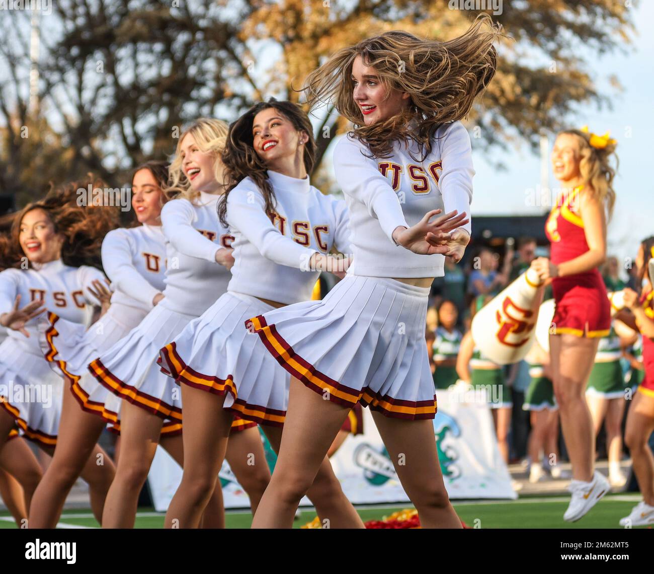 Dallas, TX, USA. 1st Jan, 2023. The USC Song Girls dance during the
