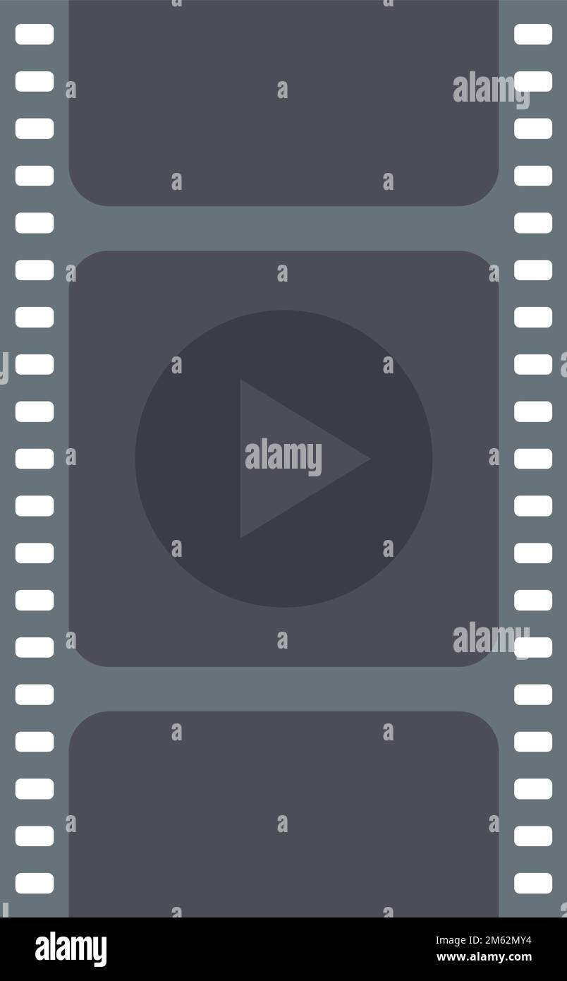 Video editing icon flat vector. Editor clip. Film computer isolated Stock Vector