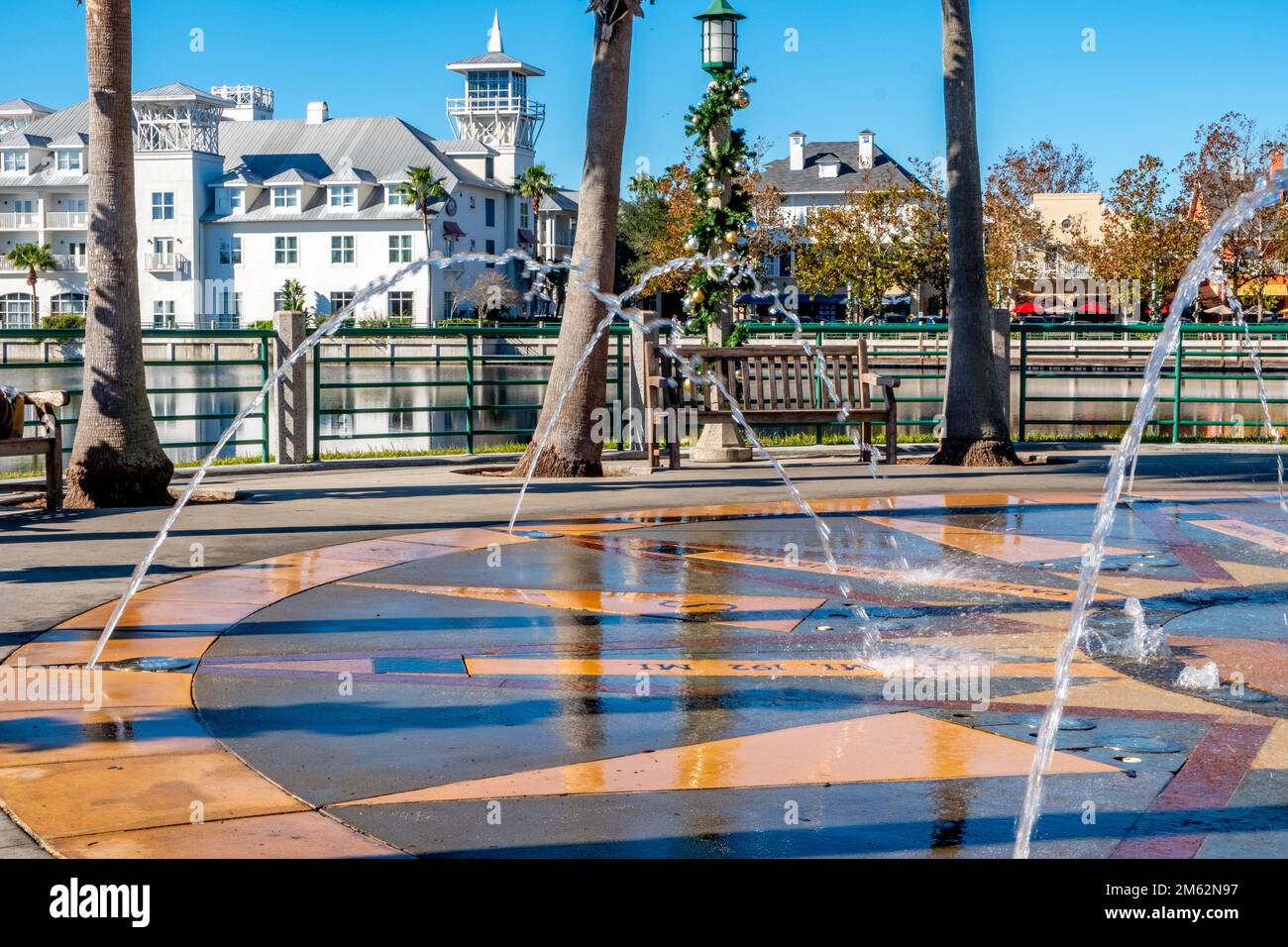 Fountain in downtown Celebration Florida Stock Photo Alamy
