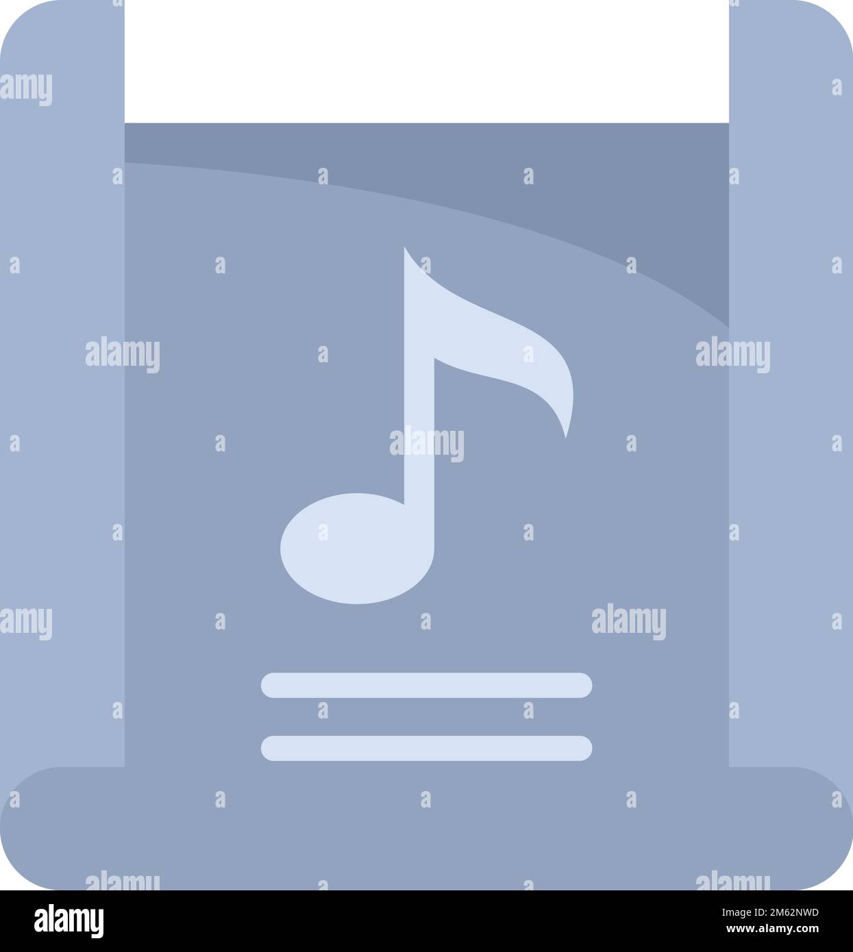 Song playlist icon flat vector. Music list. Audio interface isolated ...