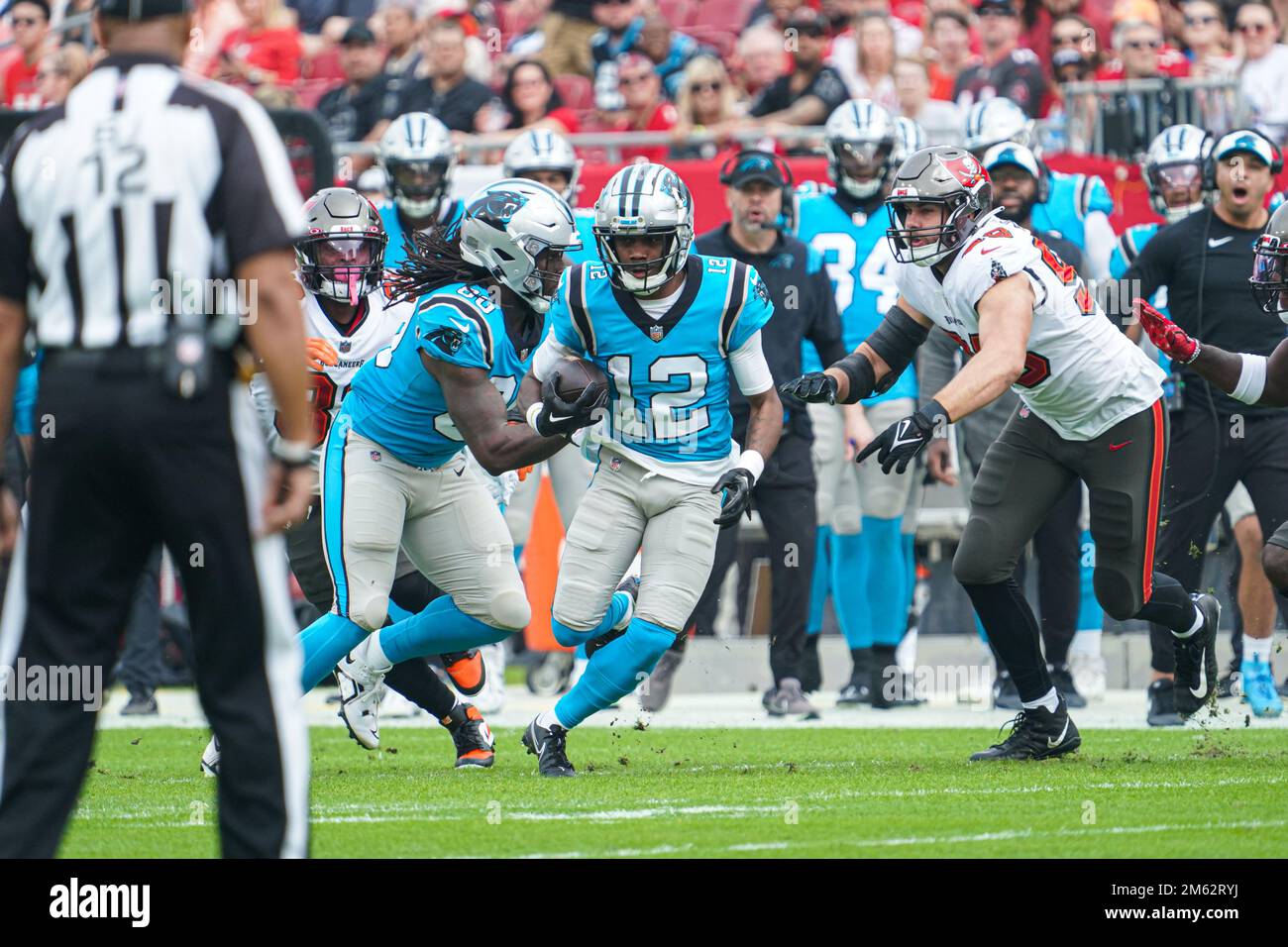 Shi Smith Carolina Panthers Game-Used #12 Black Jersey vs. Denver