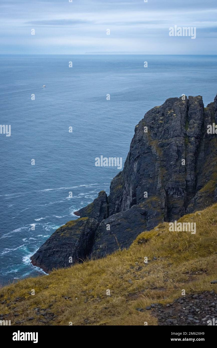 Cliff over the Arctic Ocean in the North Cape, Norway Stock Photo - Alamy
