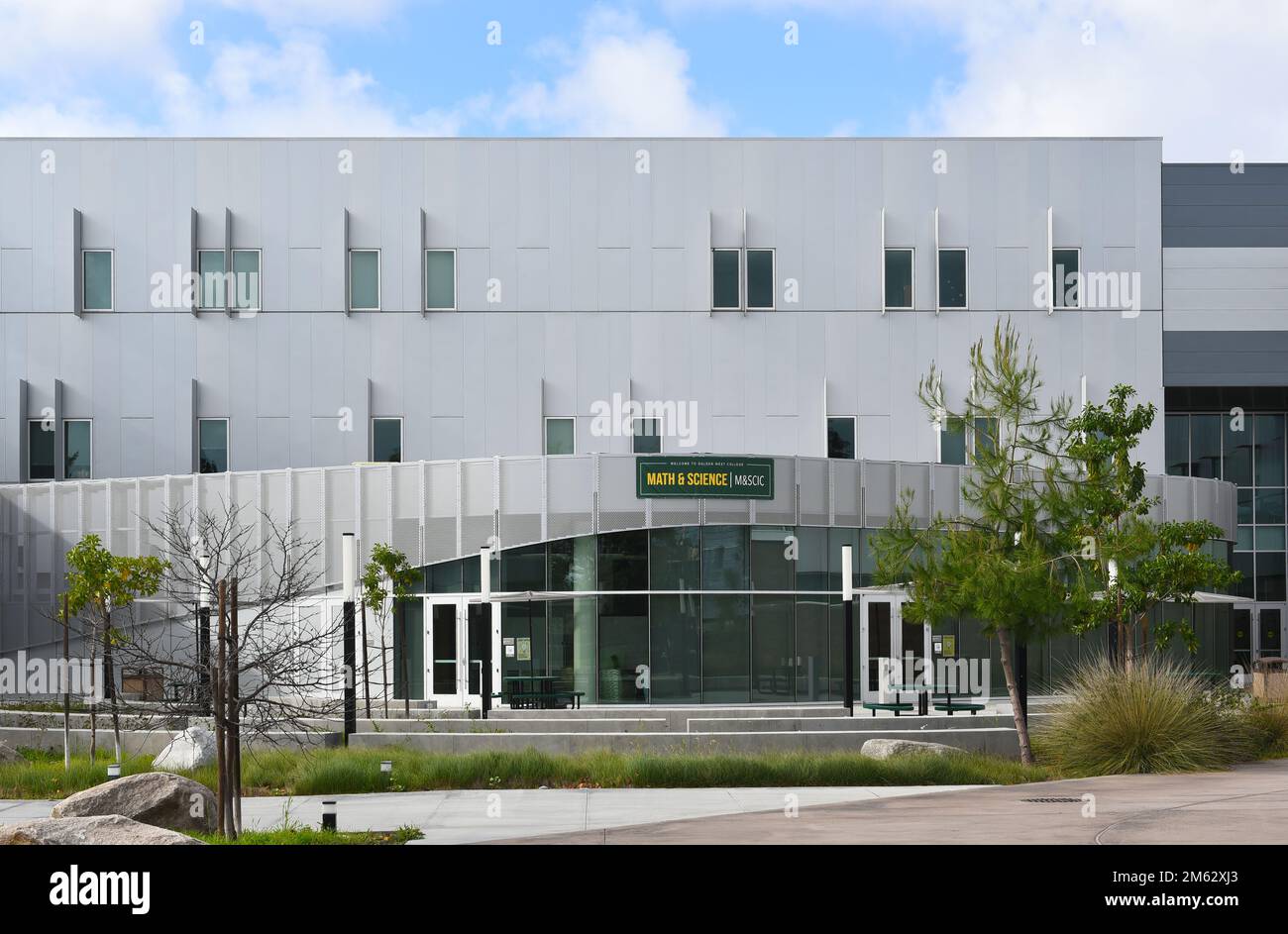 HUNTINGTON BEACH, CALIFORNIA - 01 JAN 2023: The Math and Science building on the campus of Golden West College. Stock Photo