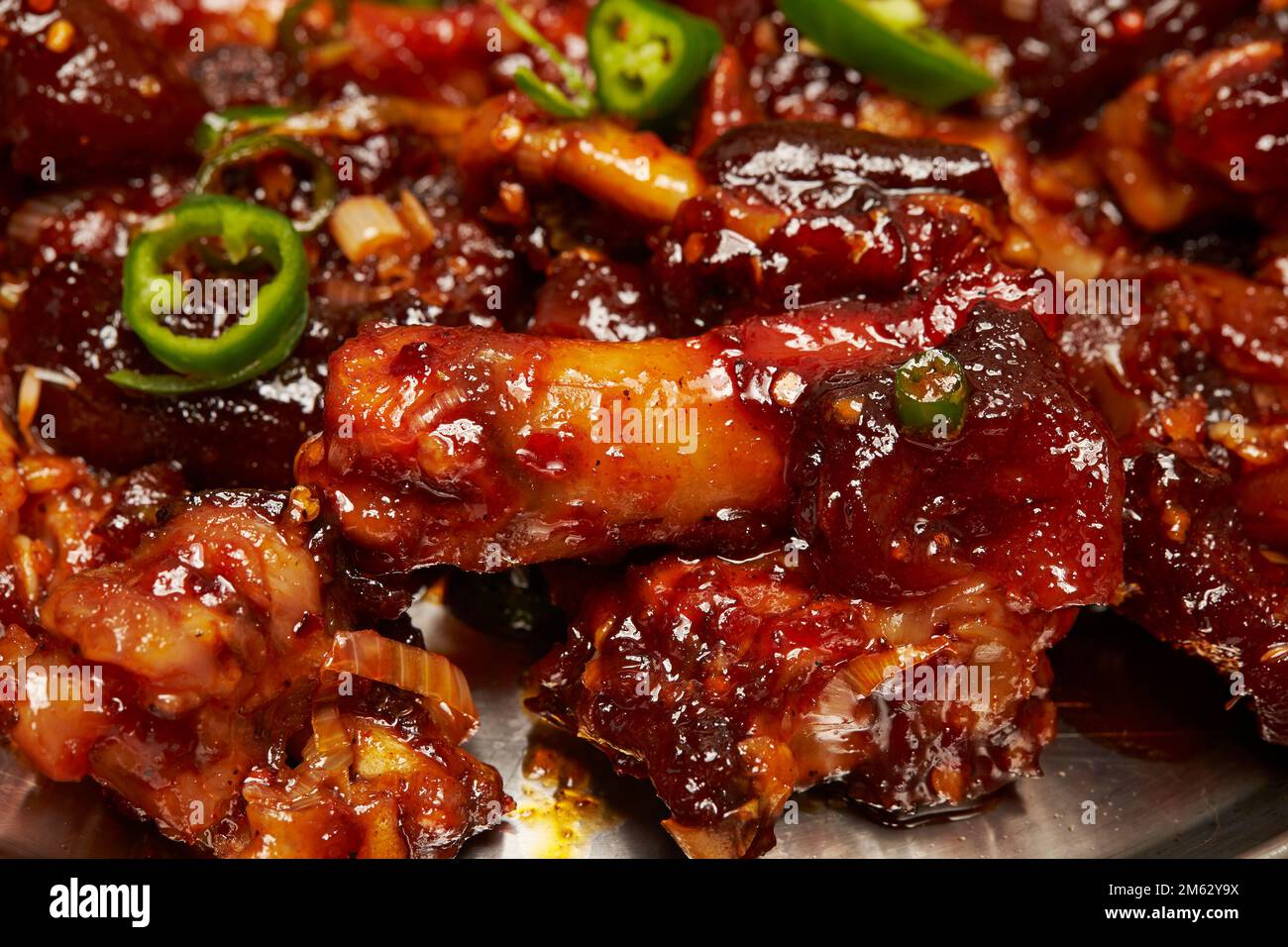 Stirfried Spicy Pork Pork Feet Stock Photo Alamy