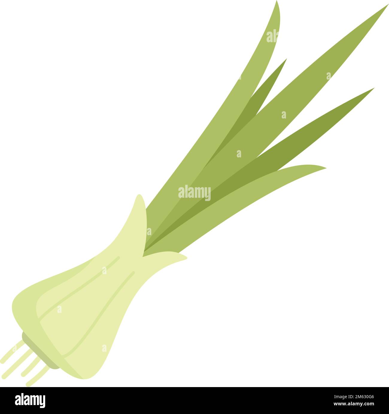 Herb chive icon flat vector. Chinese garlic. Fresh leek isolated Stock Vector