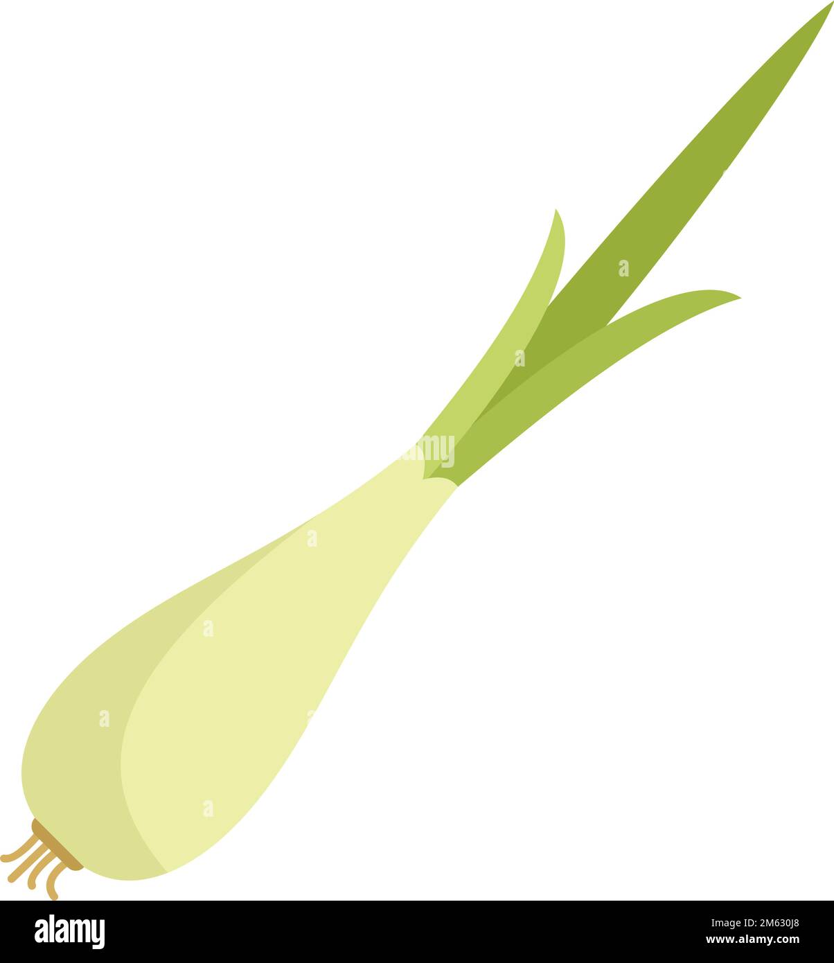 Leek chive icon flat vector. Fresh garlic. Chinese onion isolated Stock Vector