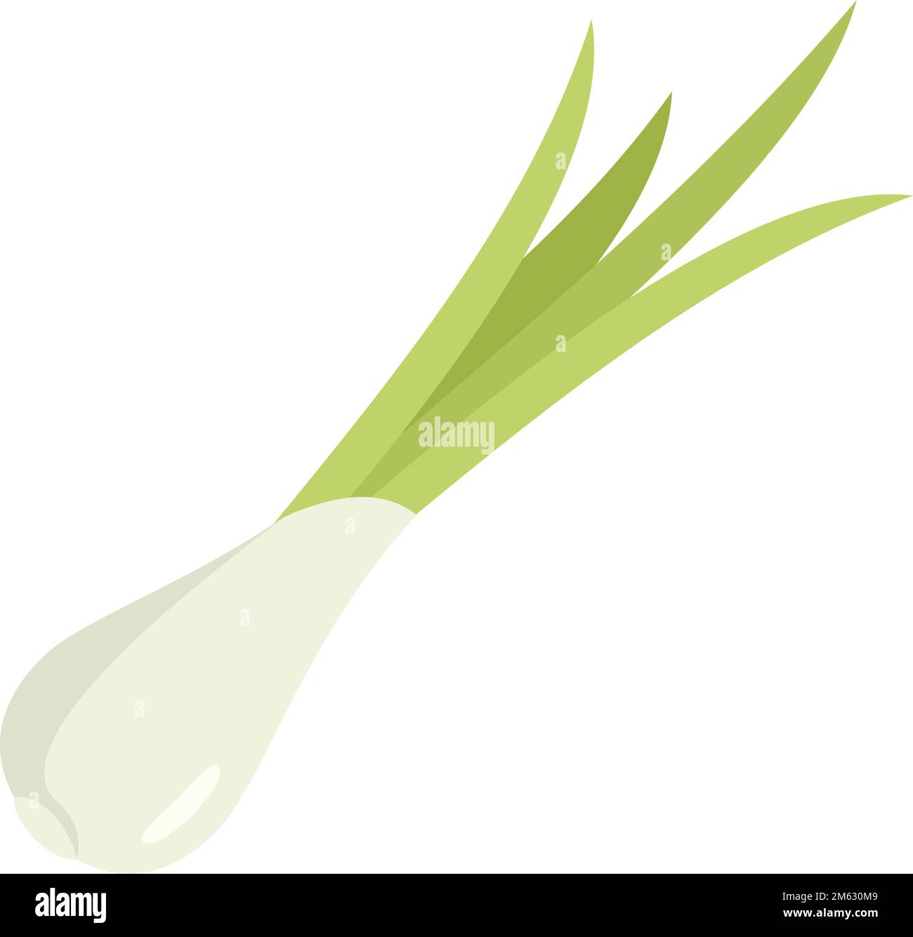 Leaf chive icon flat vector. Fresh onion. Leek herb isolated Stock Vector