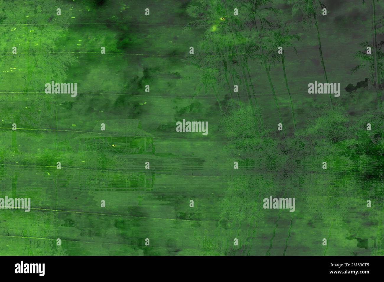 illustration graphic old house near beach Stock Photo - Alamy