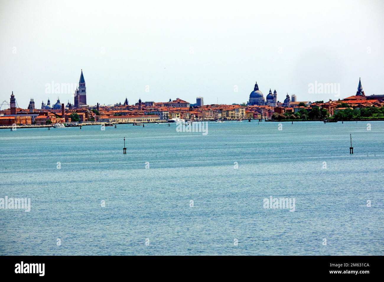 Looking across the water to Venice Italy Stock Photo