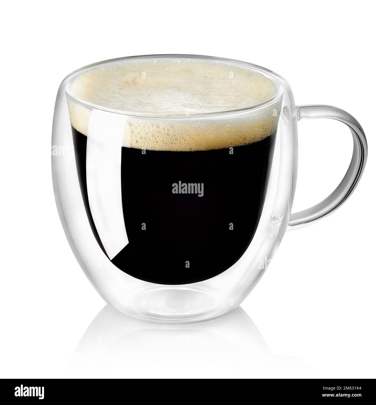 glass cup of espresso coffee isolated on white background Stock Photo ...