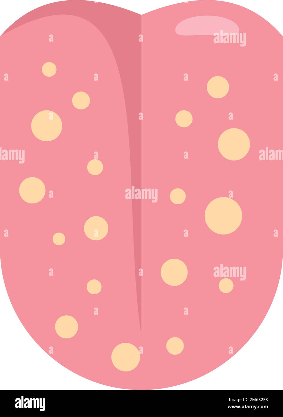 Tongue tonsillitis icon flat vector. Mouth tonsil. Anatomy throat