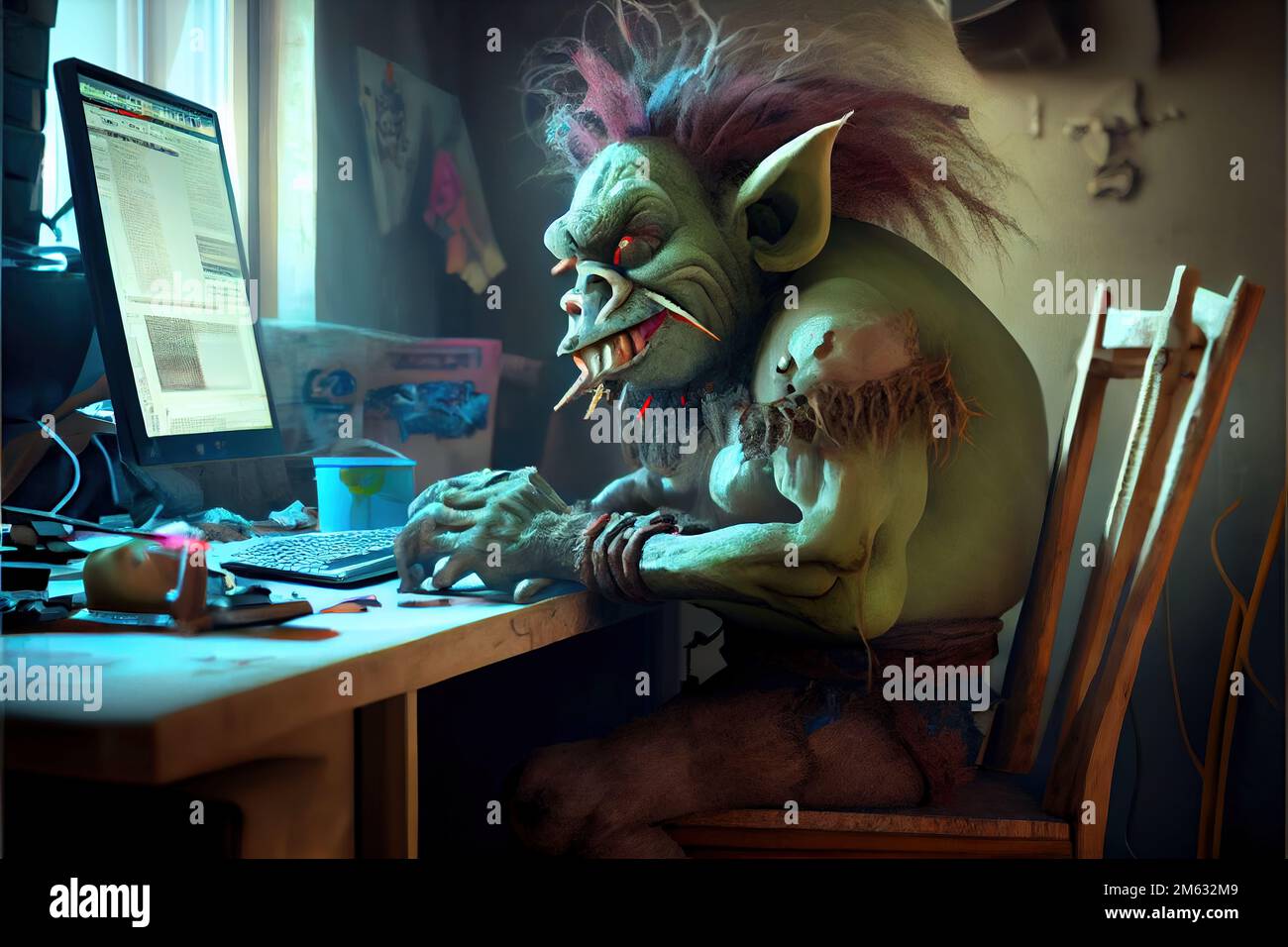 Internet Troll Is Mean At The Computer Stock Photo - Download Image Now -  Online Trolling, Troll - Fictional Character, Internet - iStock