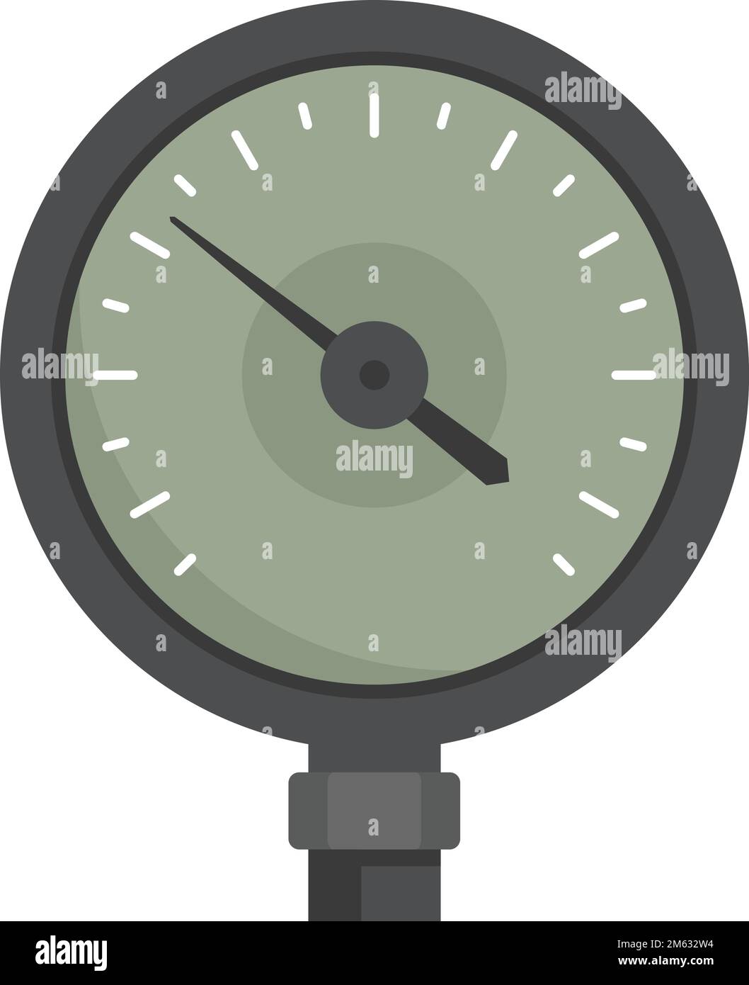 Water manometer icon flat vector. Gas pressure. Gauge meter isolated