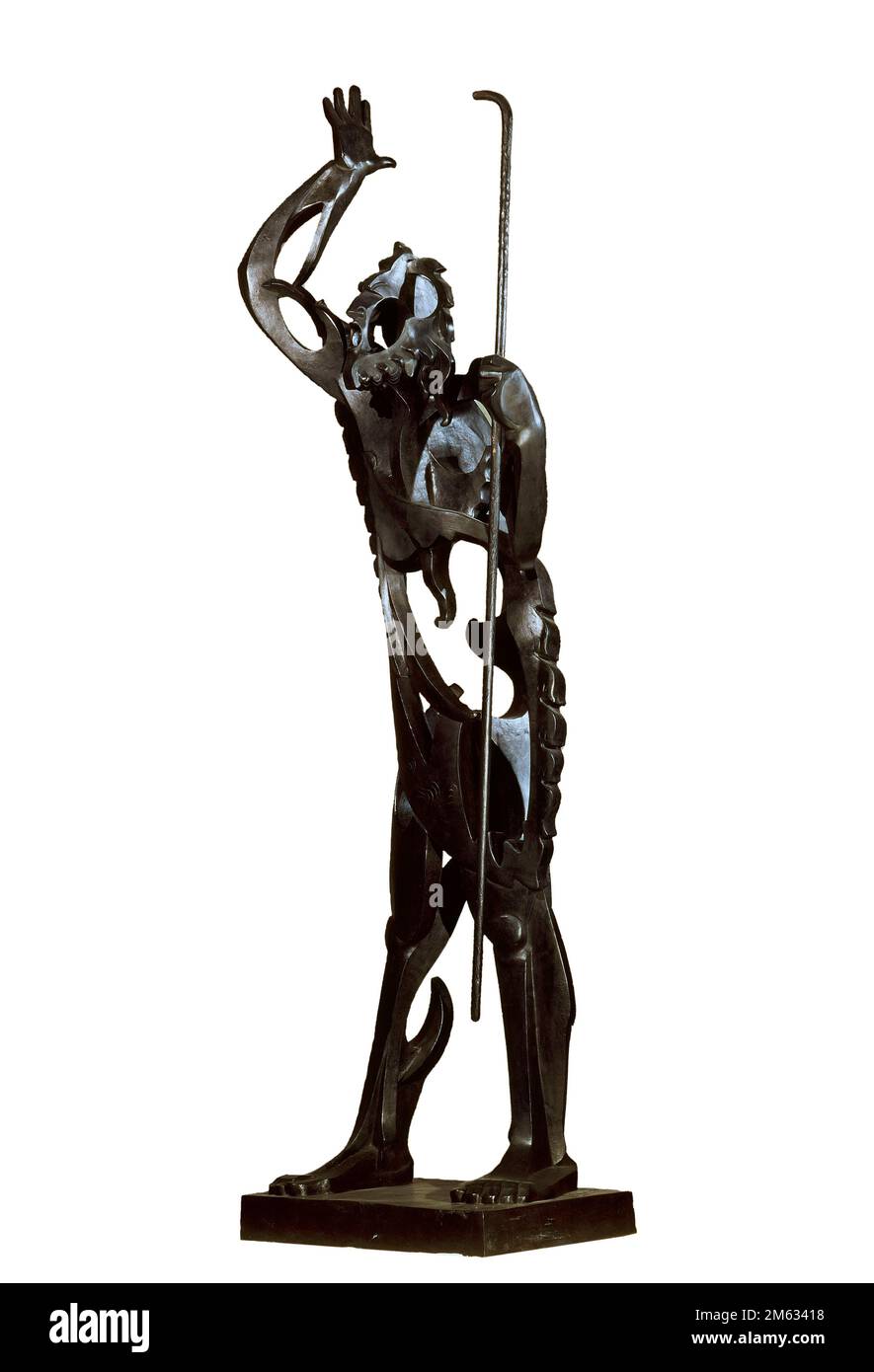 The Great Prophet - 1933 - 236x75x45 cm - bronze. Author: PABLO GARGALLO (1881-1934). Location: MUSEO REINA SOFIA-ESCULTURA. MADRID. SPAIN. SAN JUAN BAUTISTA. Stock Photo