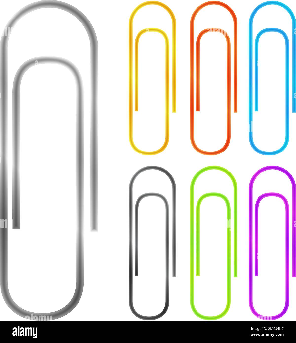 Paper clips, vector eps10 illustration Stock Vector Image & Art - Alamy