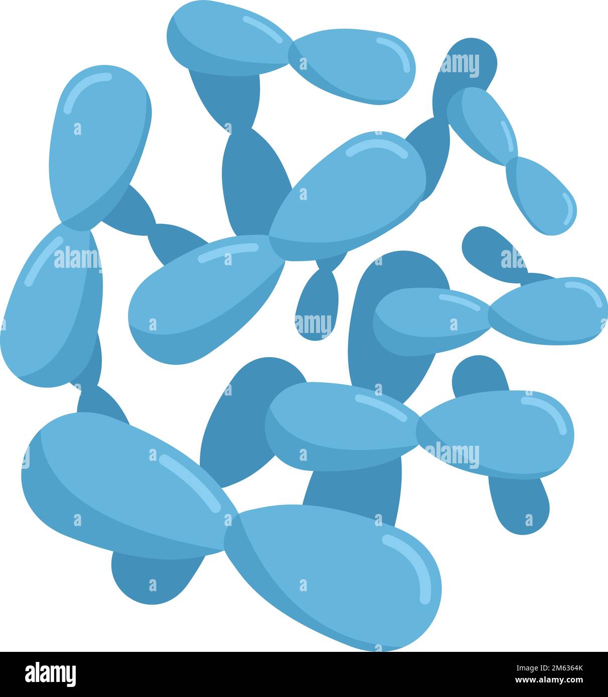 Bacteria icon flat vector. Lactobacillus probiotic. Gut prebiotic isolated Stock Vector