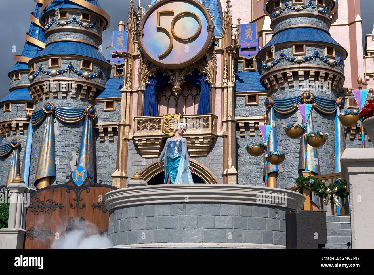 Orlando, FL, USA - November 5 2022 : Magic Kingdom Park. The Walt Disney World 50th Anniversary Celebration. Stock Photo