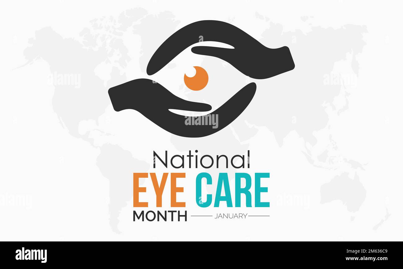 Vector banner template design concept of National Eye Care Month