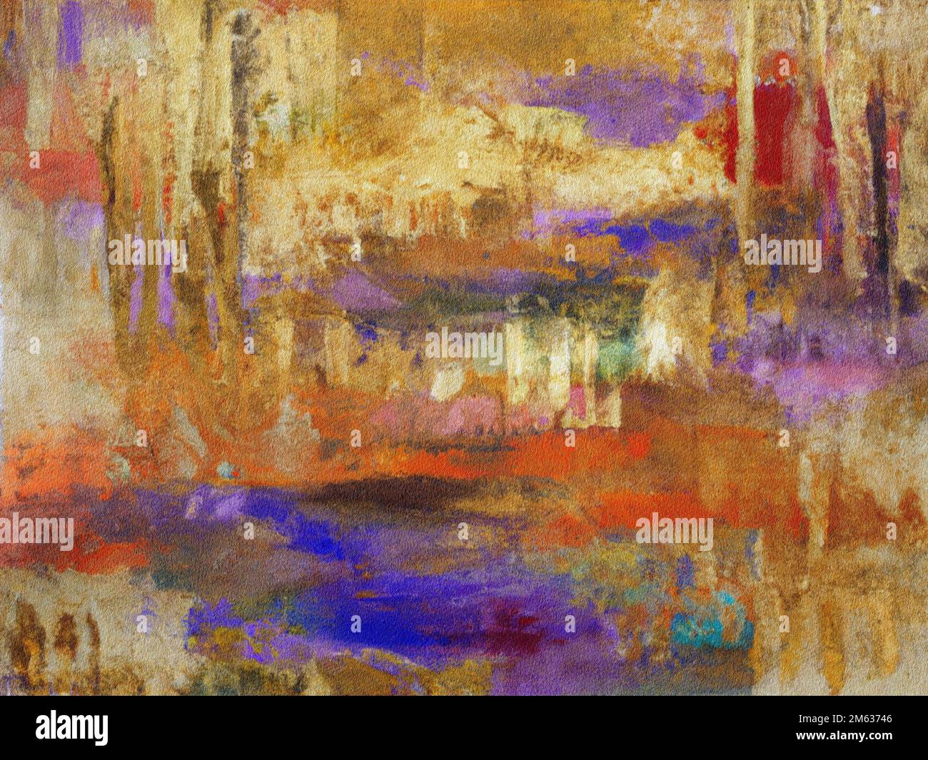 Abstract background of colorful creative painting Stock Photo