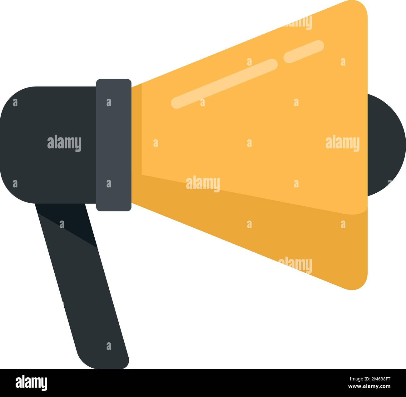 Rescuer megaphone icon flat vector. Lifeguard fire. Guard man isolated Stock Vector Image &amp; Art ...