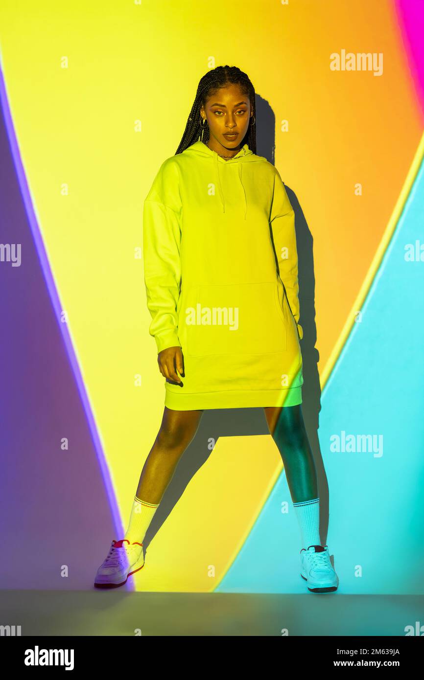 Neon sweatshirt shop dress