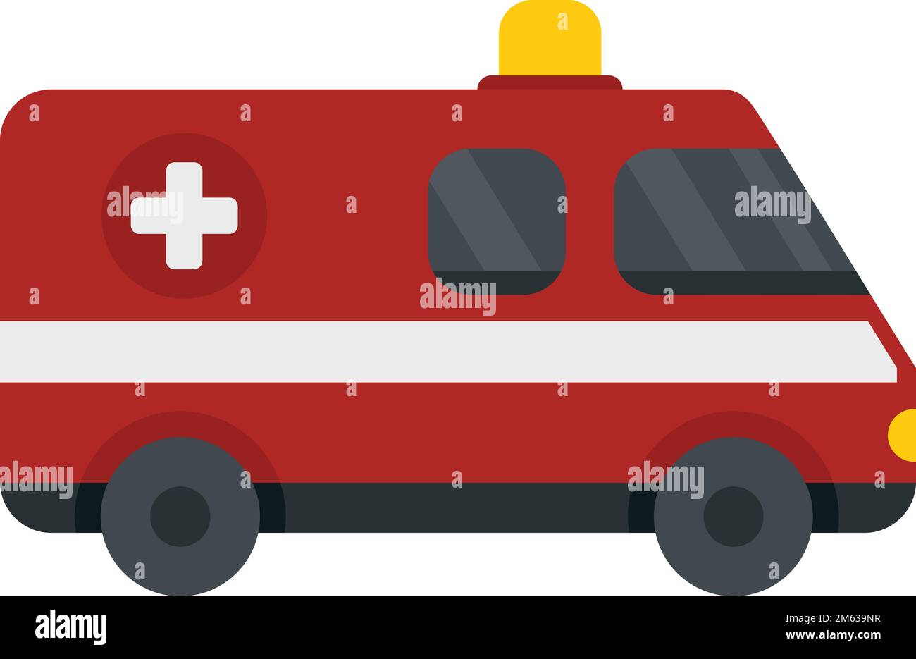 Ambulance car icon flat vector. Emergency vehicle. Medical hospital