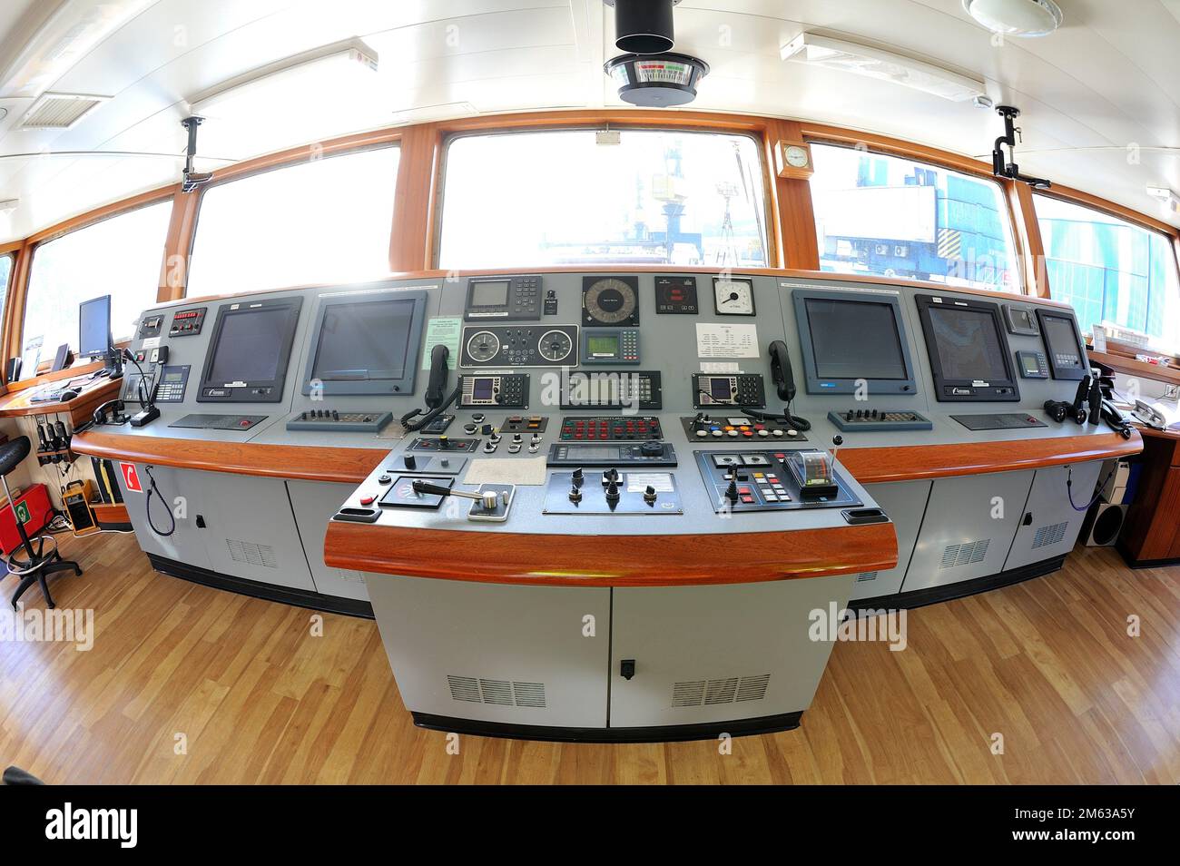 Bridge of a cargo ship Stock Photo - Alamy
