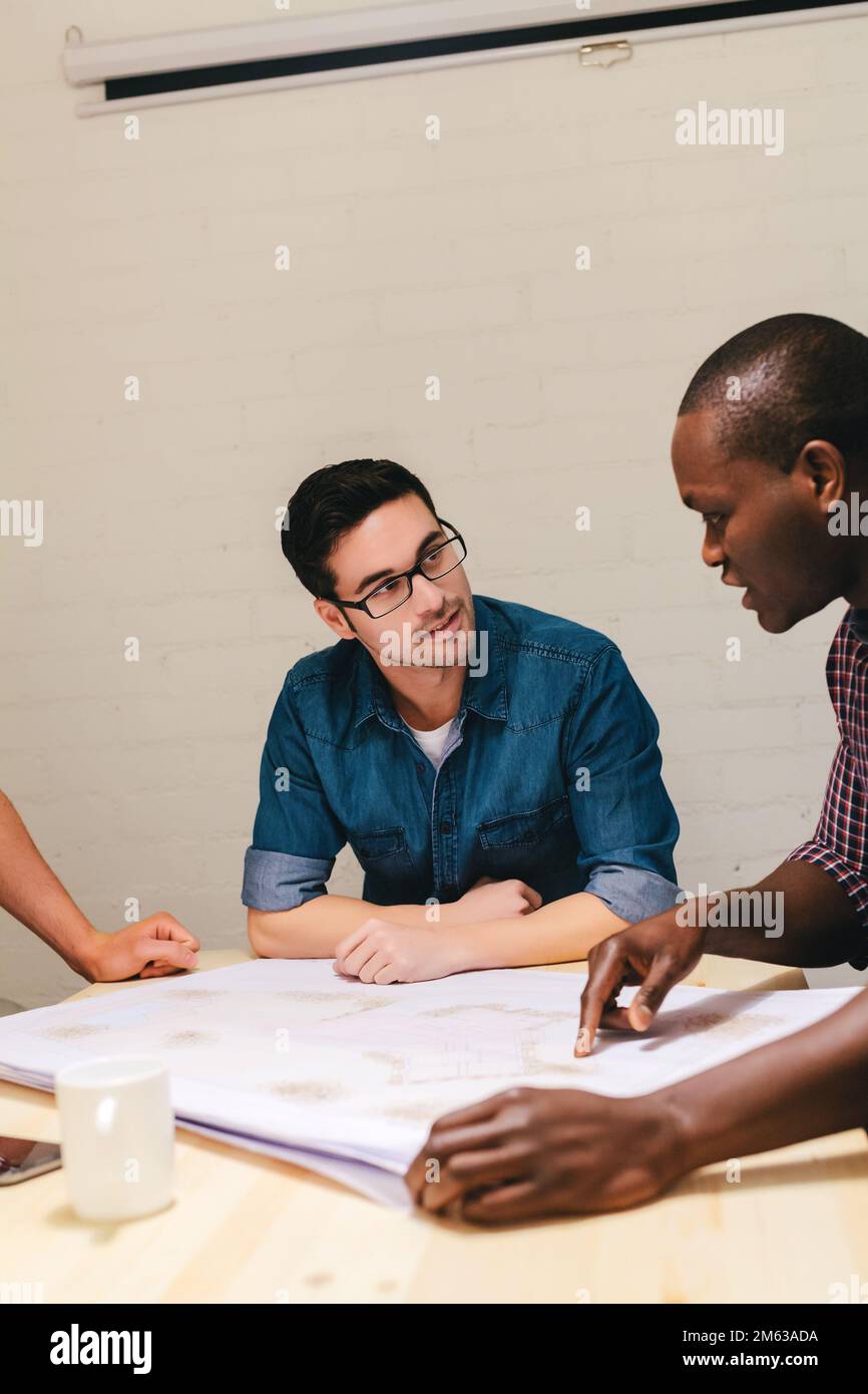 Architects and engineers working at the Office Stock Photo