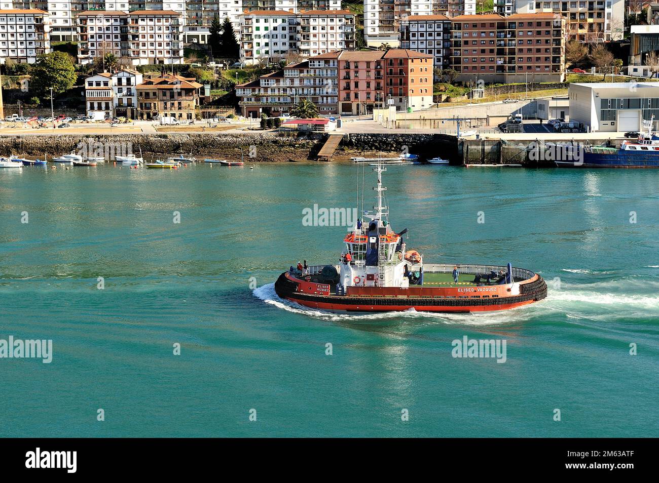 Tug sailing in the port of Pasajes, Donostia, San Sebastian Stock Photo Alamy