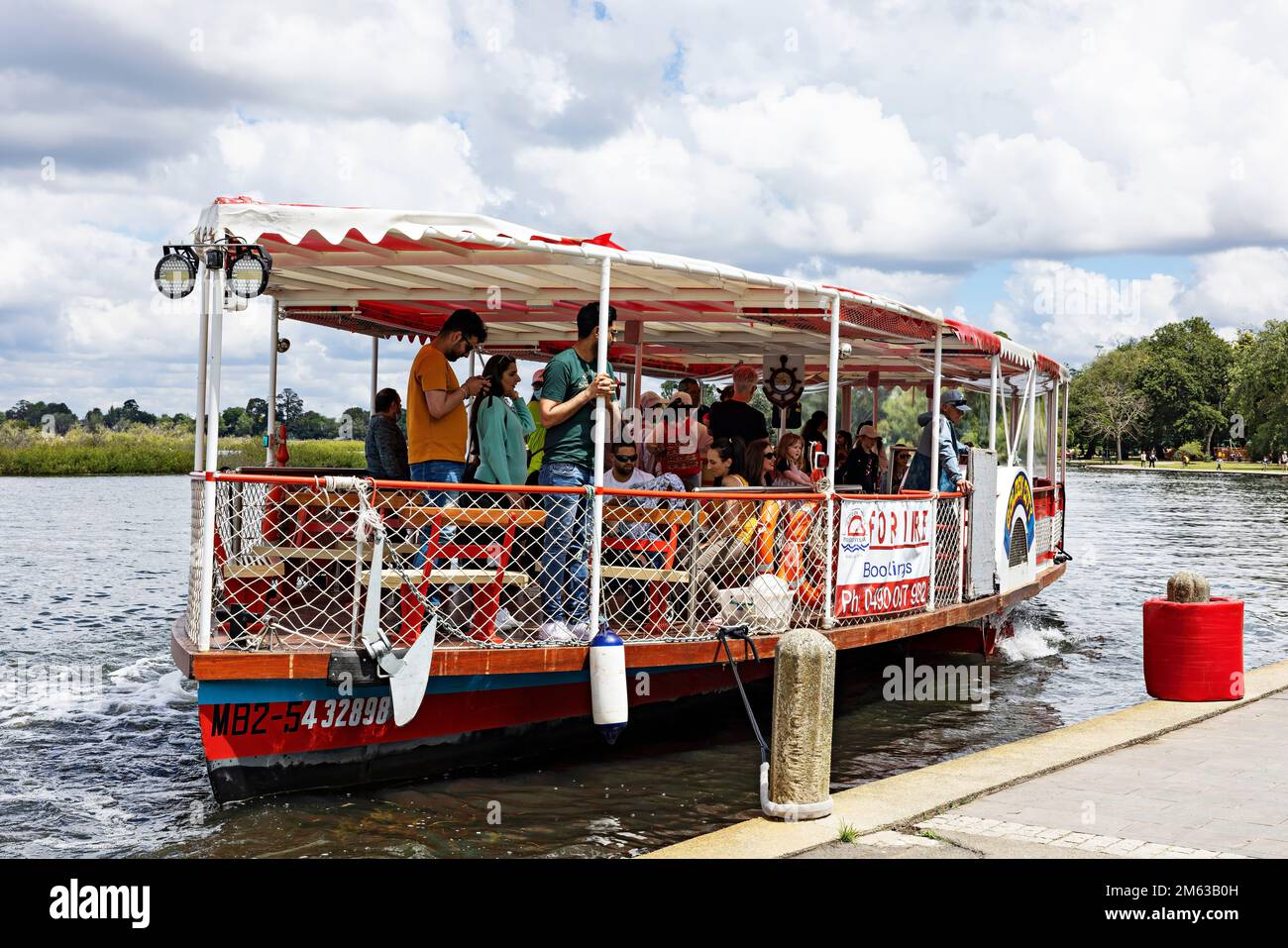 Ballarat Australia / The Golden City Paddle Boat arrives after a tour