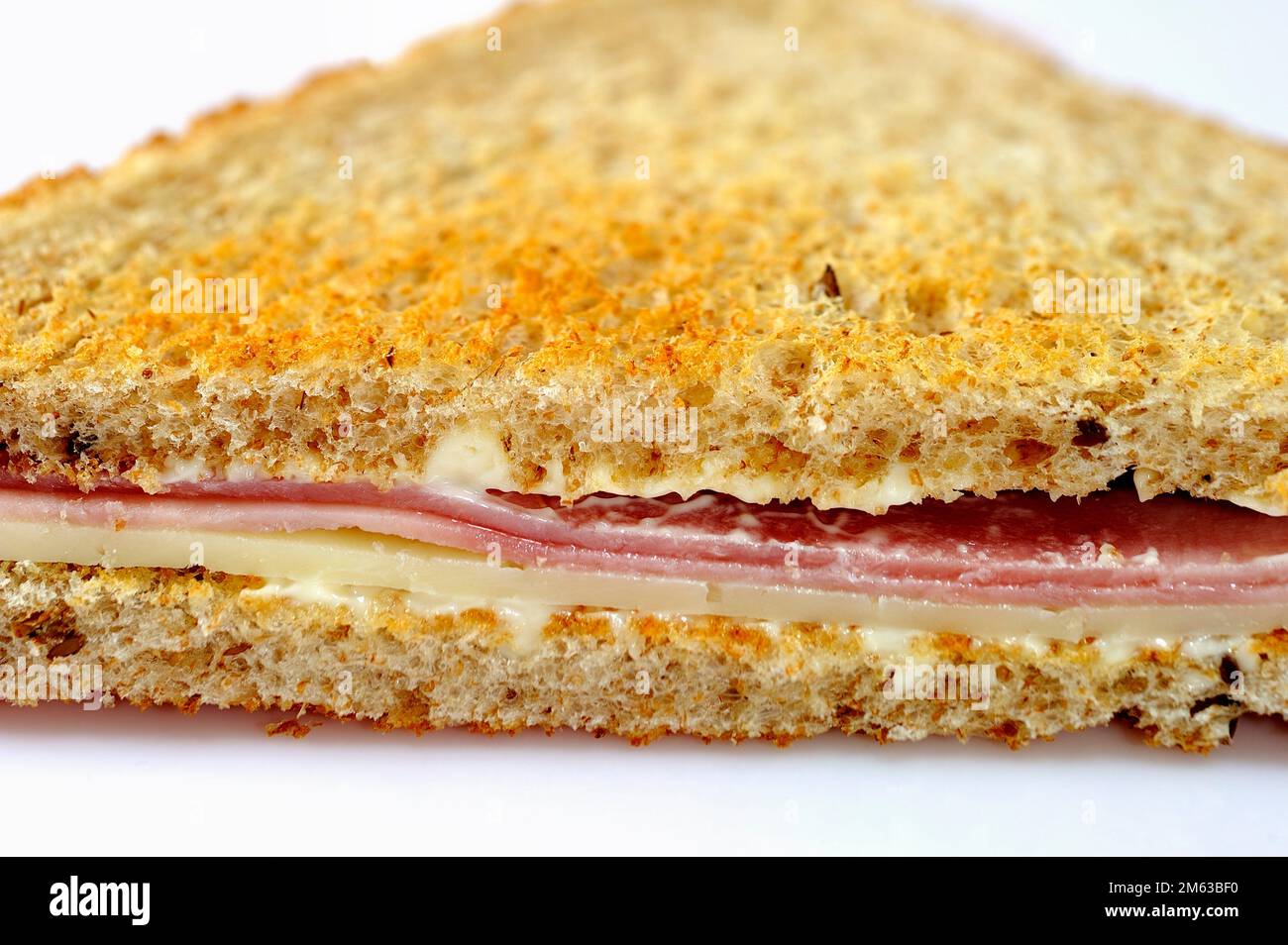 Ham and cheese sandwich on whole wheat bread Stock Photo Alamy